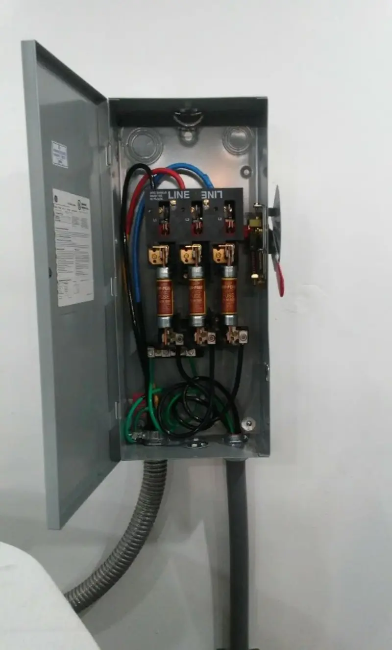 Three-phase disconnect switch installed for Electrical Wiring & Rewiring in Skidaway Island